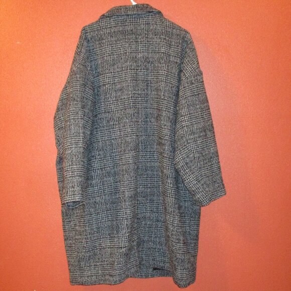 Levi Woman X Large Black Gray Button Down Side Pockets Long Sleeve Pea Coat - Picture 5 of 7